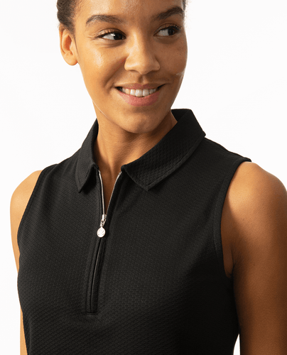 SIZE S - DAILY SPORTS Peoria Sleeveless Polo 150 Black