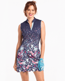 EP NEW YORK Gradated Floral Print Dress 0430 Inky