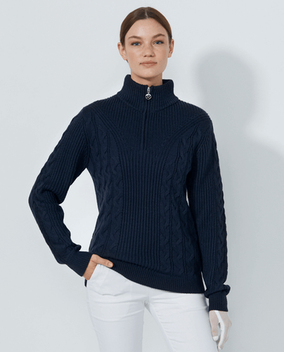 DAILY SPORTS Cable Lined Pullover 563 Navy