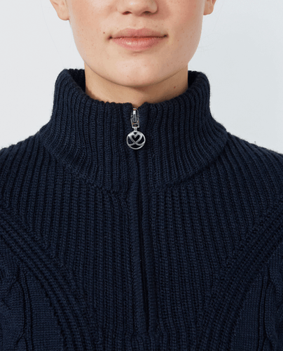 DAILY SPORTS Cable Lined Pullover 563 Navy