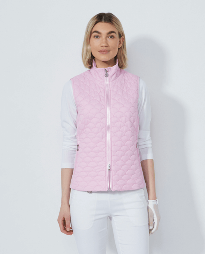 DAILY SPORTS Quilted Padded Vest 564 Pink Pansy