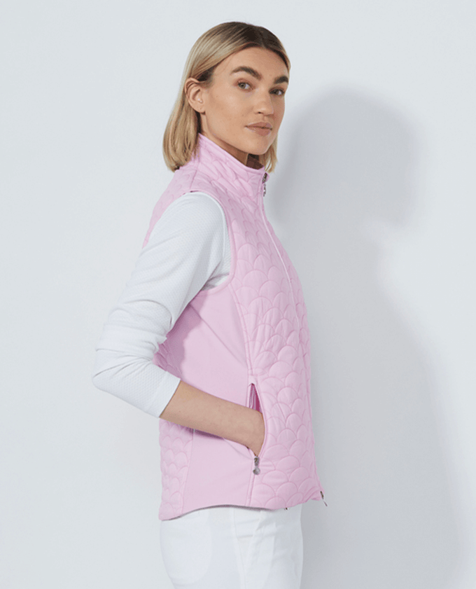 DAILY SPORTS Quilted Padded Vest 564 Pink Pansy