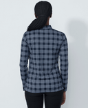 DAILY SPORTS Checked Long Sleeve Polo 573 Navy