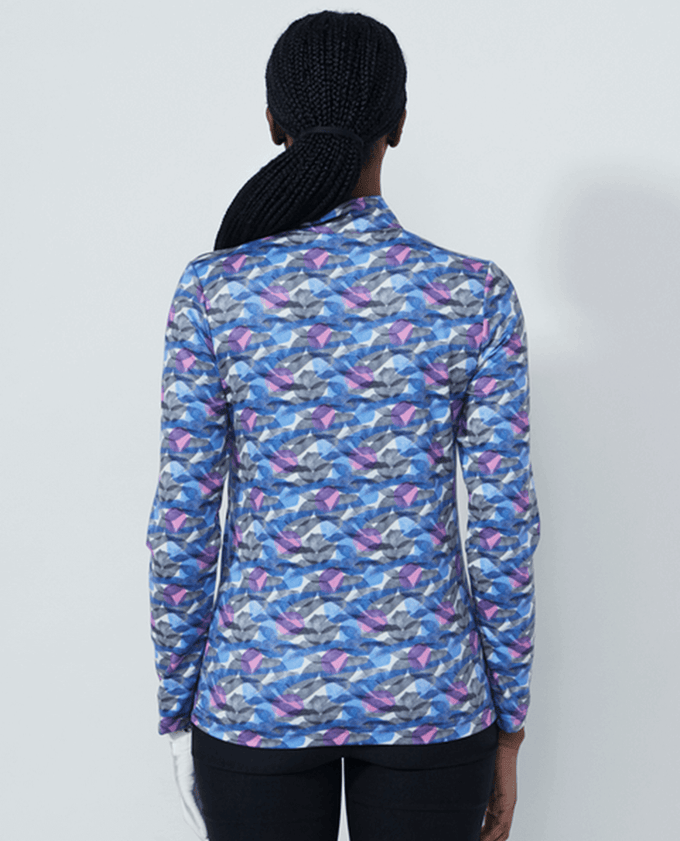 DAILY SPORTS Print Peached Half Neck Top 574 Intertwined