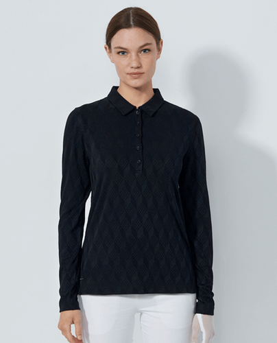 DAILY SPORTS Graphic Jacquard Polo 593 Black
