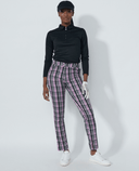 DAILY SPORTS Golf Plaid Ankle Pants 32" 609 Black