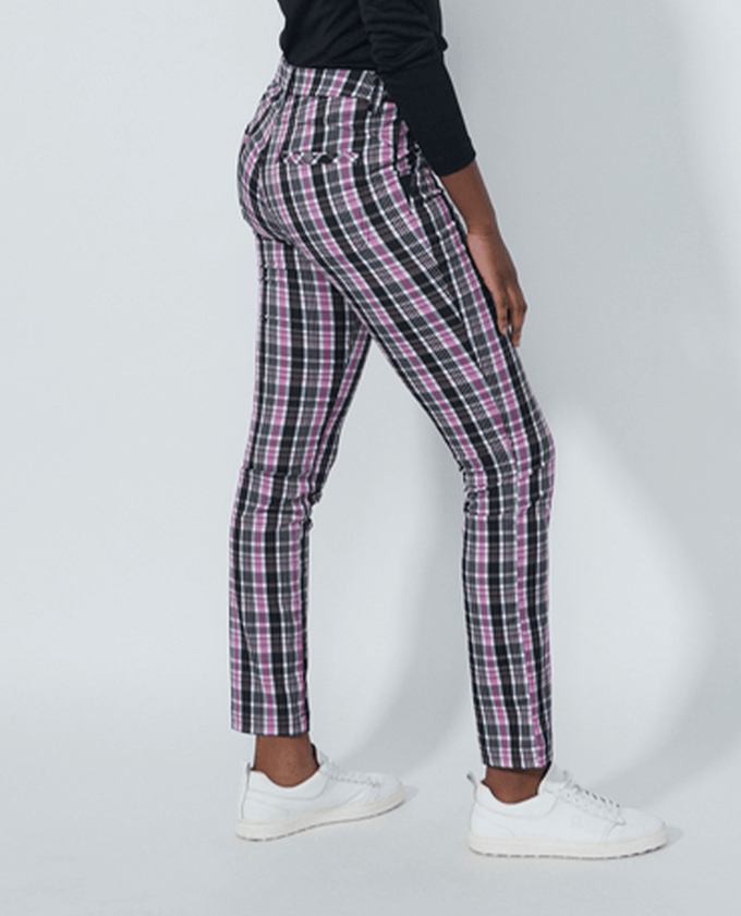 DAILY SPORTS Golf Plaid Ankle Pants 32" 609 Black