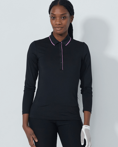 DAILY SPORTS Embroidered Daily Logo Polo 624 Black