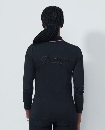 DAILY SPORTS Embroidered Daily Logo Polo 624 Black