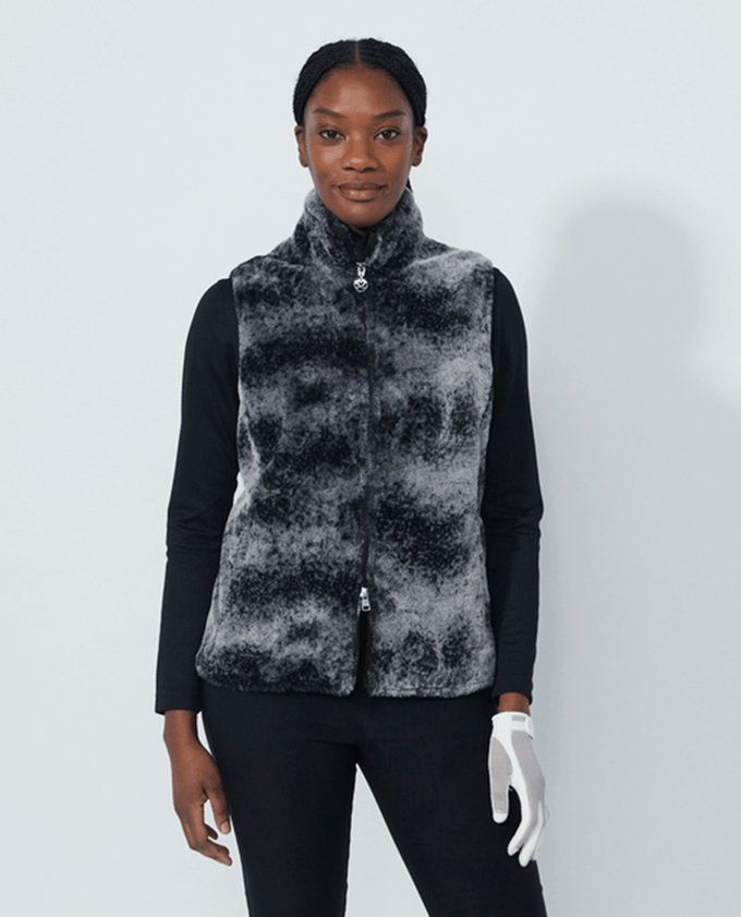 DAILY SPORTS Fur Vest 652 Black