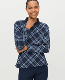 SIZE S - ROHNISCH Sia Polo Large Check Navy