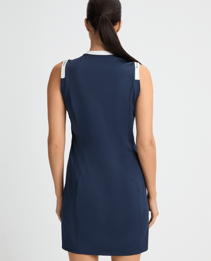 SIZE L - ROHNISCH Abby Sleeveless Dress Navy/White
