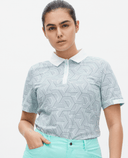 SIZE XS - ROHNISCH Abby Polo Hexagon Mint