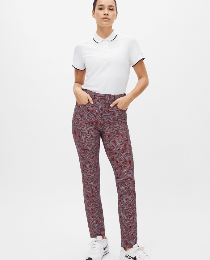 SIZE 8 - ROHNISCH Chie Comfort Trouser 30" Hexagon Red