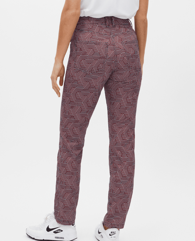 SIZE 8 - ROHNISCH Chie Comfort Trouser 30" Hexagon Red