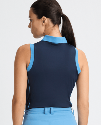 SIZE S - ROHNISCH Ultra Viola UV Sleeveless Polo Navy
