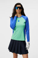 SIZE S - J.Lindeberg Magnolia Long Sleeve Brushed Top Jade Cream