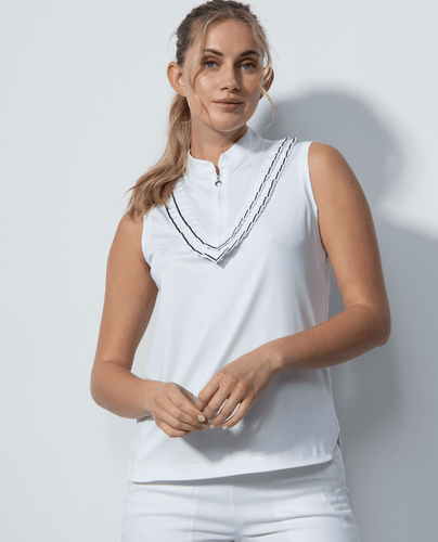SIZE S - DAILY SPORTS Istres Sleeveless Polo 016 White