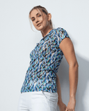 SIZE XS - DAILY SPORTS Digne Mesh Polo 117 Abstract