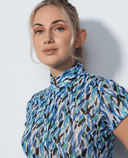 SIZE XS - DAILY SPORTS Digne Mesh Polo 117 Abstract