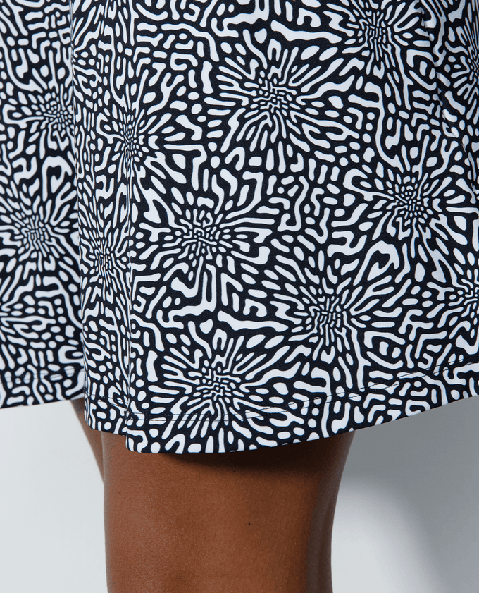 SIZE L - DAILY SPORTS Kyoto Short Skort 38cm 160 Monochrome Black