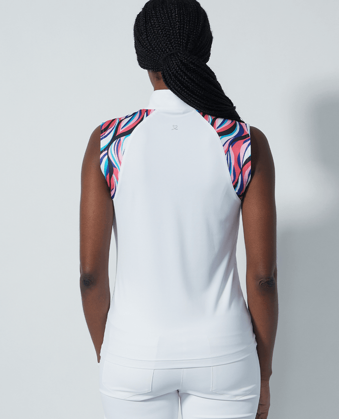 SIZE XL - DAILY SPORTS Carira Sleeveless Half Neck Polo 342 Illusion Wave