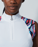 SIZE XL - DAILY SPORTS Carira Sleeveless Half Neck Polo 342 Illusion Wave