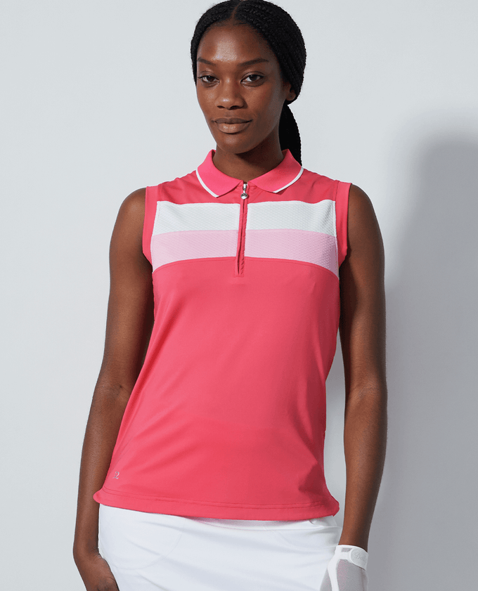 SIZE S - DAILY SPORTS Cecilio Sleeveless Polo 364 Intense Coral
