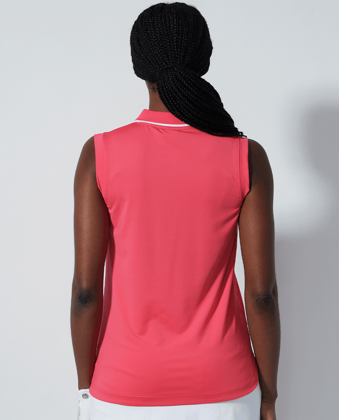 SIZE S - DAILY SPORTS Cecilio Sleeveless Polo 364 Intense Coral