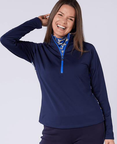 SWING OUT SISTER Winnie 1/4 zip Mid Layer Animal Instinct