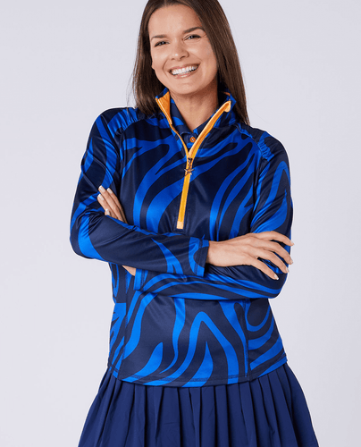 SWING OUT SISTER Valentina 1/4 zip Mid Layer Tiger's Eye