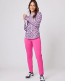 SIZE XS - SOFIBELLA Rollo Print Long Sleeve Polo 3038 Rollo