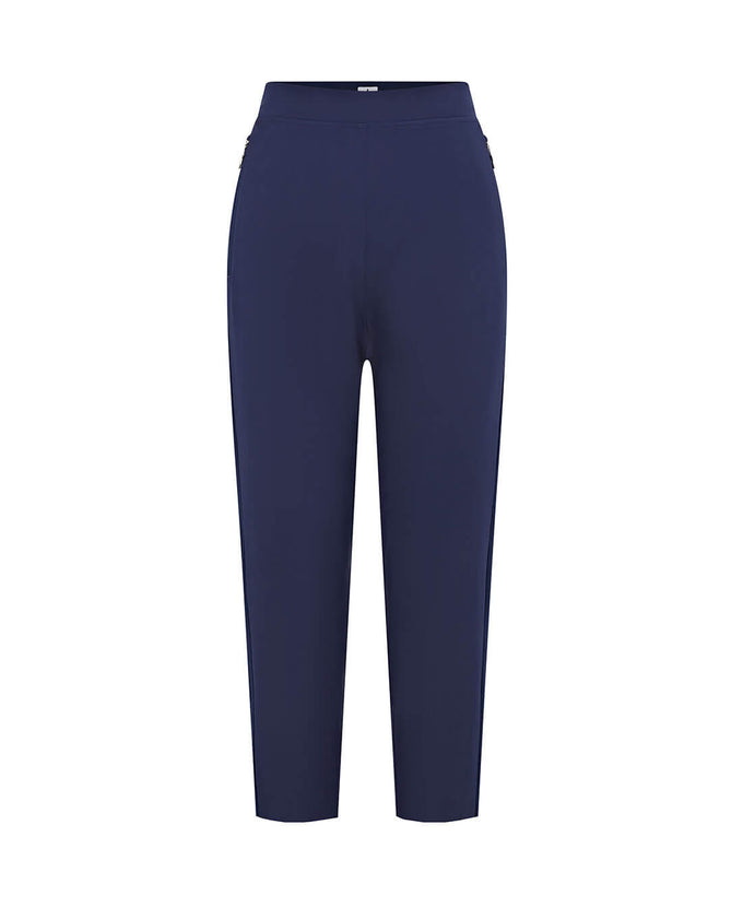 SIZE 10 - SWING OUT SISTER Rita Pull On Lightweight Capri Navy