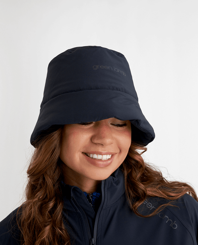 GREEN LAMB Krizia Waterproof Padded Bucket Hat Navy