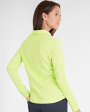 SIZE 16 - GREEN LAMB Mara Long Sleeve Polo 047 Soft Lime/White