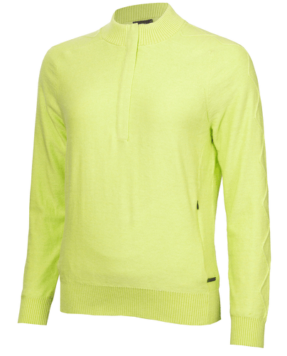 SIZE 10 - GREEN LAMB Mirissa Windstopper Lined Half Zip Sweater 050 Soft Lime