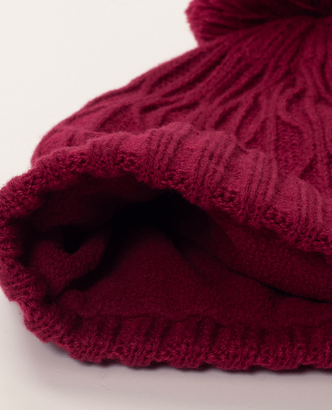 GREEN LAMB Marybeth Fleece Lined Trellis Hat Deep Beet