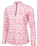 GREEN LAMB Elena Printed Long Sleeve 1/4 Zip Top 093 Sonic Print