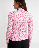 GREEN LAMB Elena Printed Long Sleeve 1/4 Zip Top 093 Sonic Print