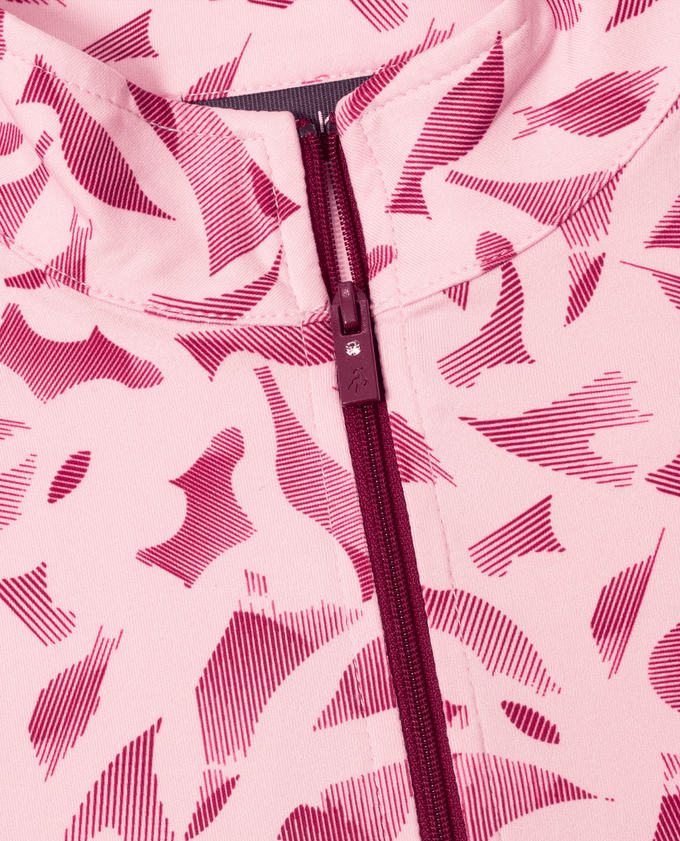 GREEN LAMB Elena Printed Long Sleeve 1/4 Zip Top 093 Sonic Print