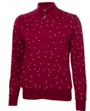 GREEN LAMB Elsa Windstopper Lined Spot Cardigan 101 Deep Beet