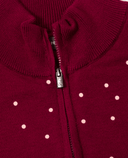 GREEN LAMB Elsa Windstopper Lined Spot Cardigan 101 Deep Beet