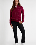 GREEN LAMB Elsa Windstopper Lined Spot Cardigan 101 Deep Beet