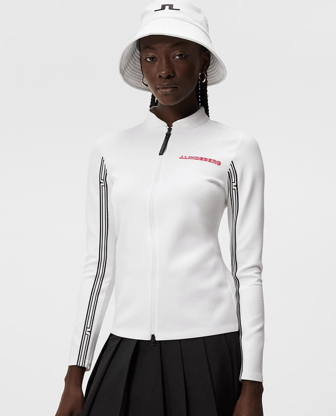 SIZE S - J.Lindeberg Wildcat Full Zip Mid Layer White