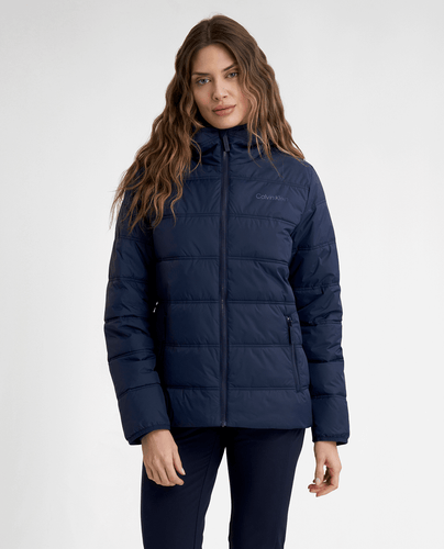 CALVIN KLEIN Athena Hooded Puffer Jacket 100 Navy