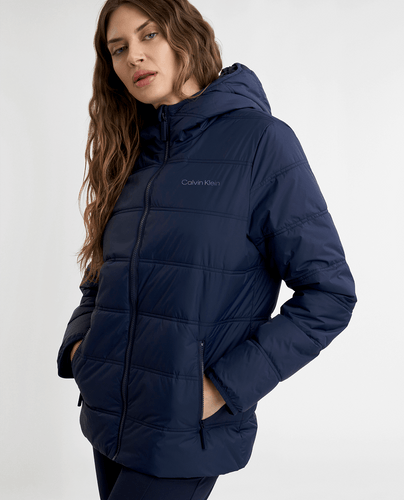 CALVIN KLEIN Athena Hooded Puffer Jacket 100 Navy