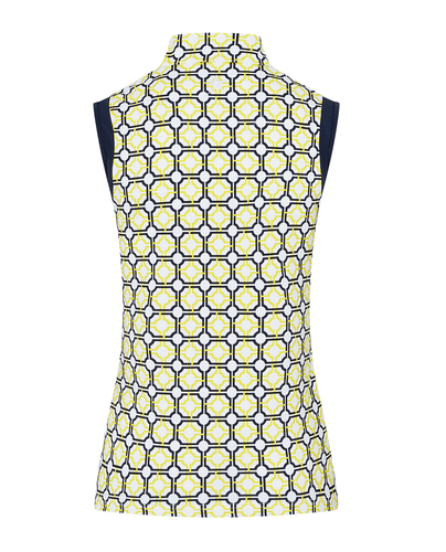 SWING OUT SISTER Cecily Sleeveless Polo Sunshine Navy