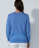 SIZE M - DAILY SPORTS Boston V-Neck Pullover 288  Merino Wool Sky