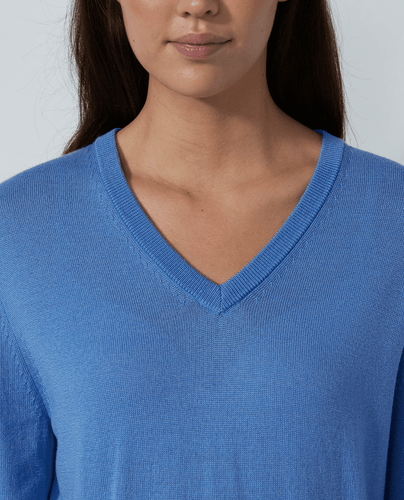 SIZE M - DAILY SPORTS Boston V-Neck Pullover 288 Merino Wool Sky