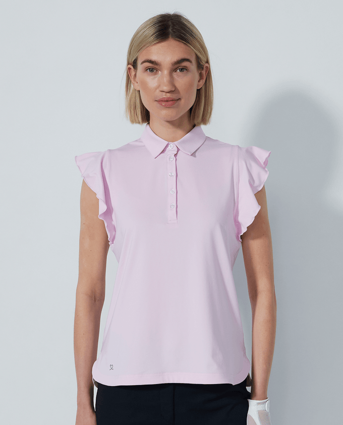 SIZE M - DAILY SPORTS Luxe Sleeveless Polo 411 Pink